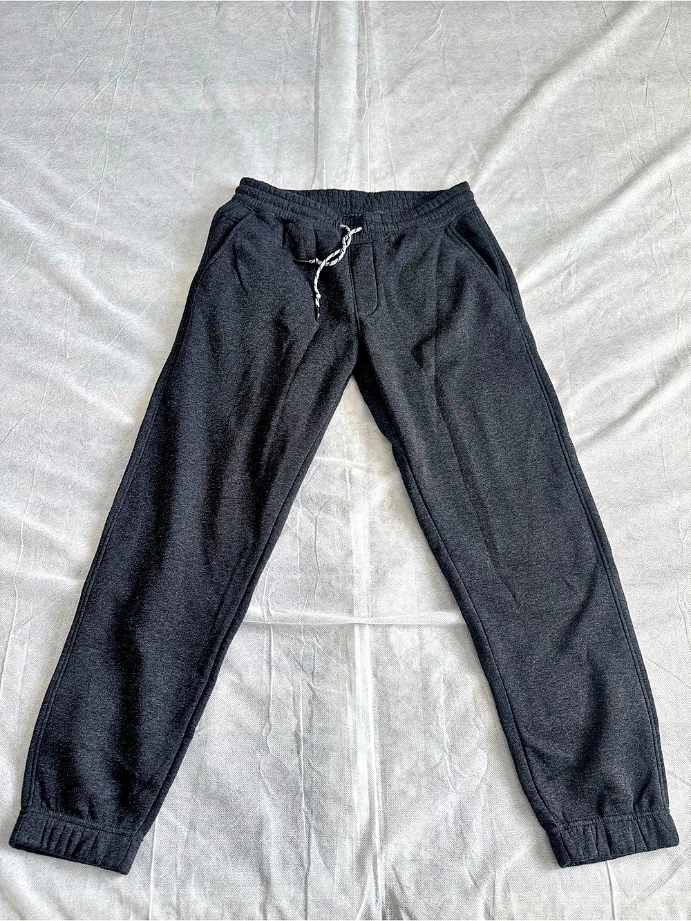 Weatherproof Vintage Men's Dark Gray Jogger Pants L Drawstring Pockets 28"